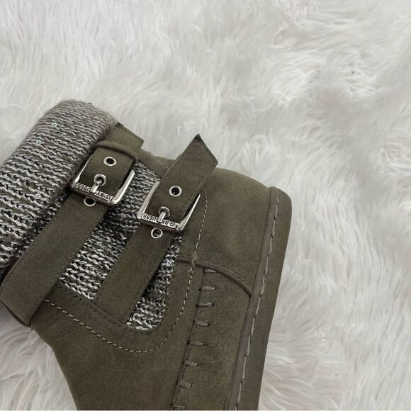 G by Guess Shearling Sequin Knit Buckle Boots - Picture 6 of 10